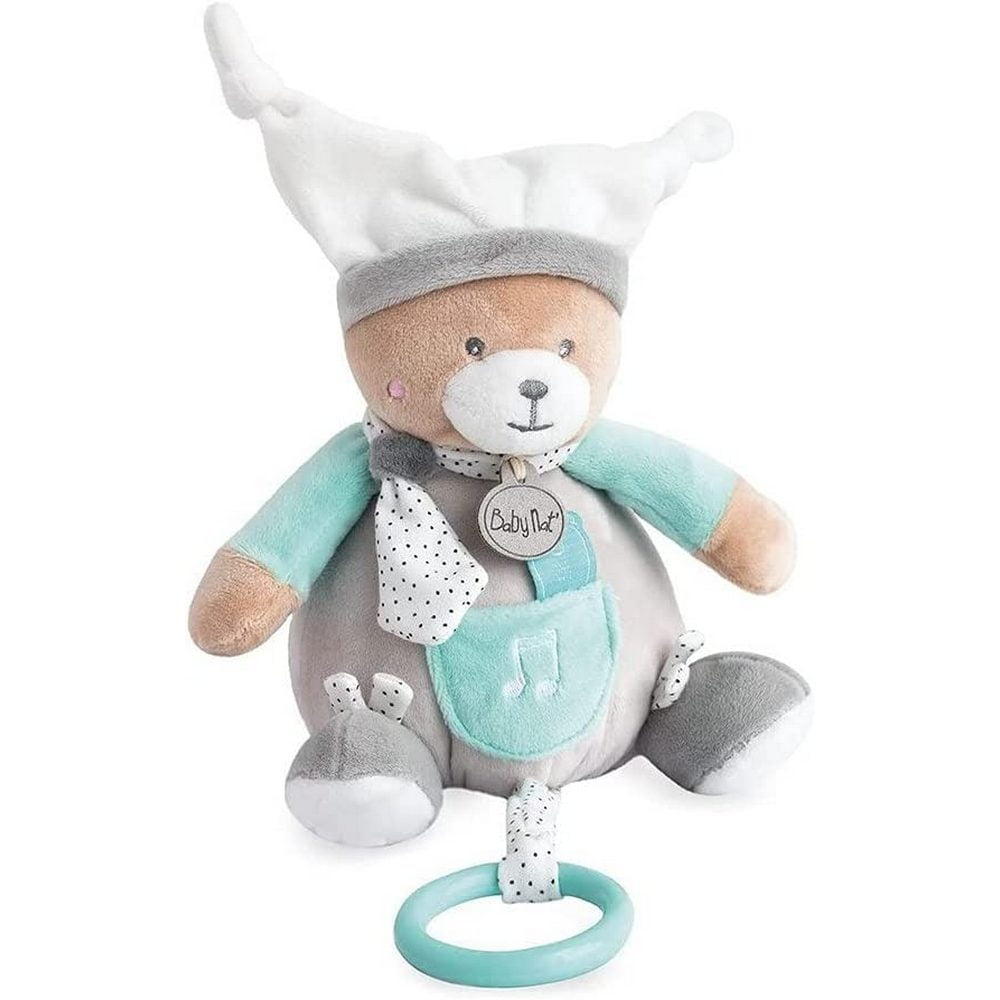 Baby Nat Doudou Αρκουδάκι Με Μουσική Petrol 19cm