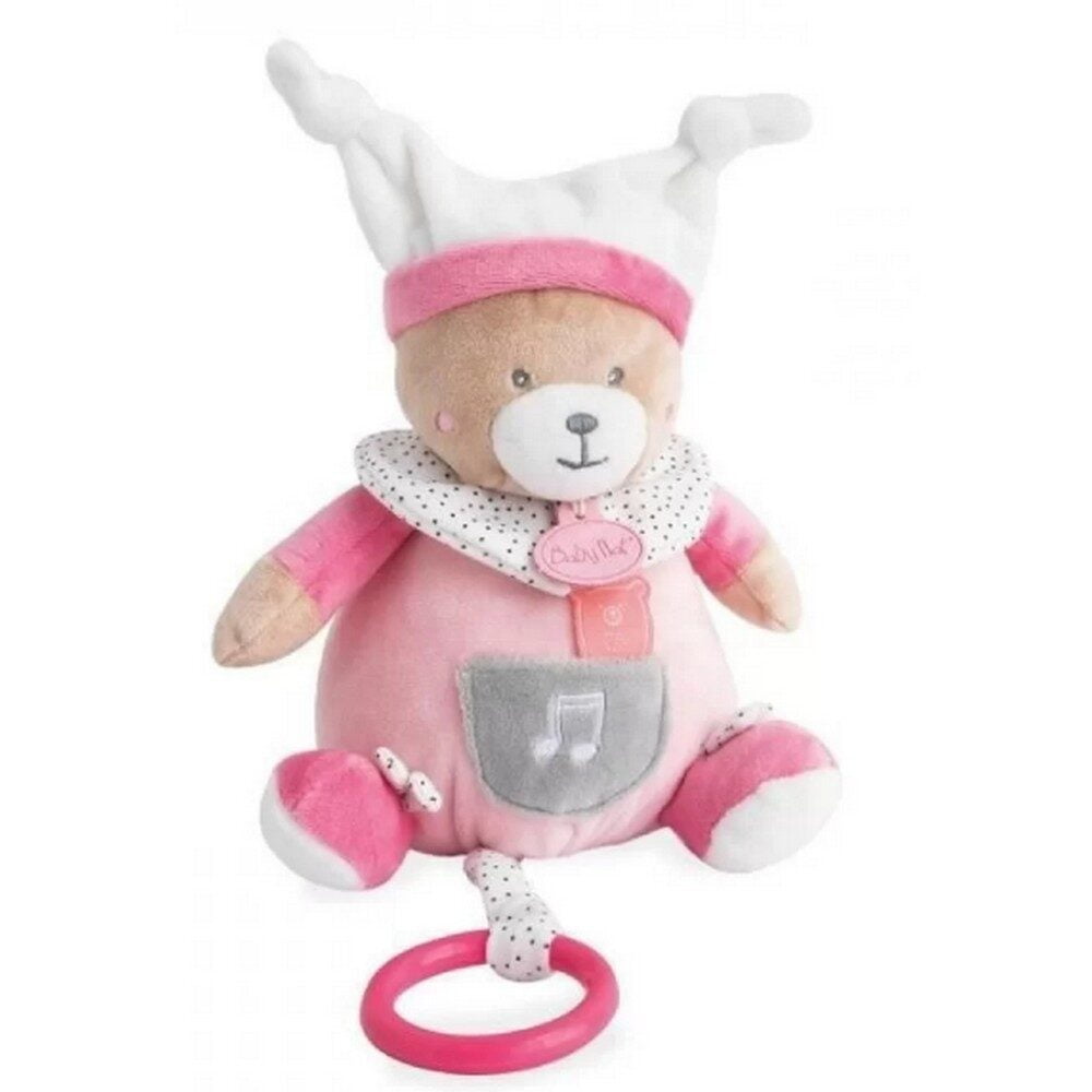 Baby Nat Doudou Αρκουδάκι Με Μουσική Ροζ 19cm
