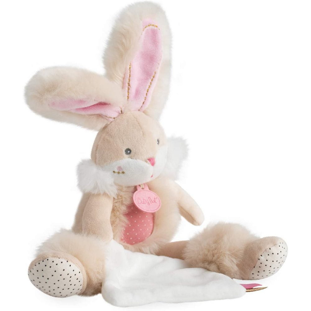 Baby Nat Doudou Κουνελάκι Εκρού Ροζ 29cm