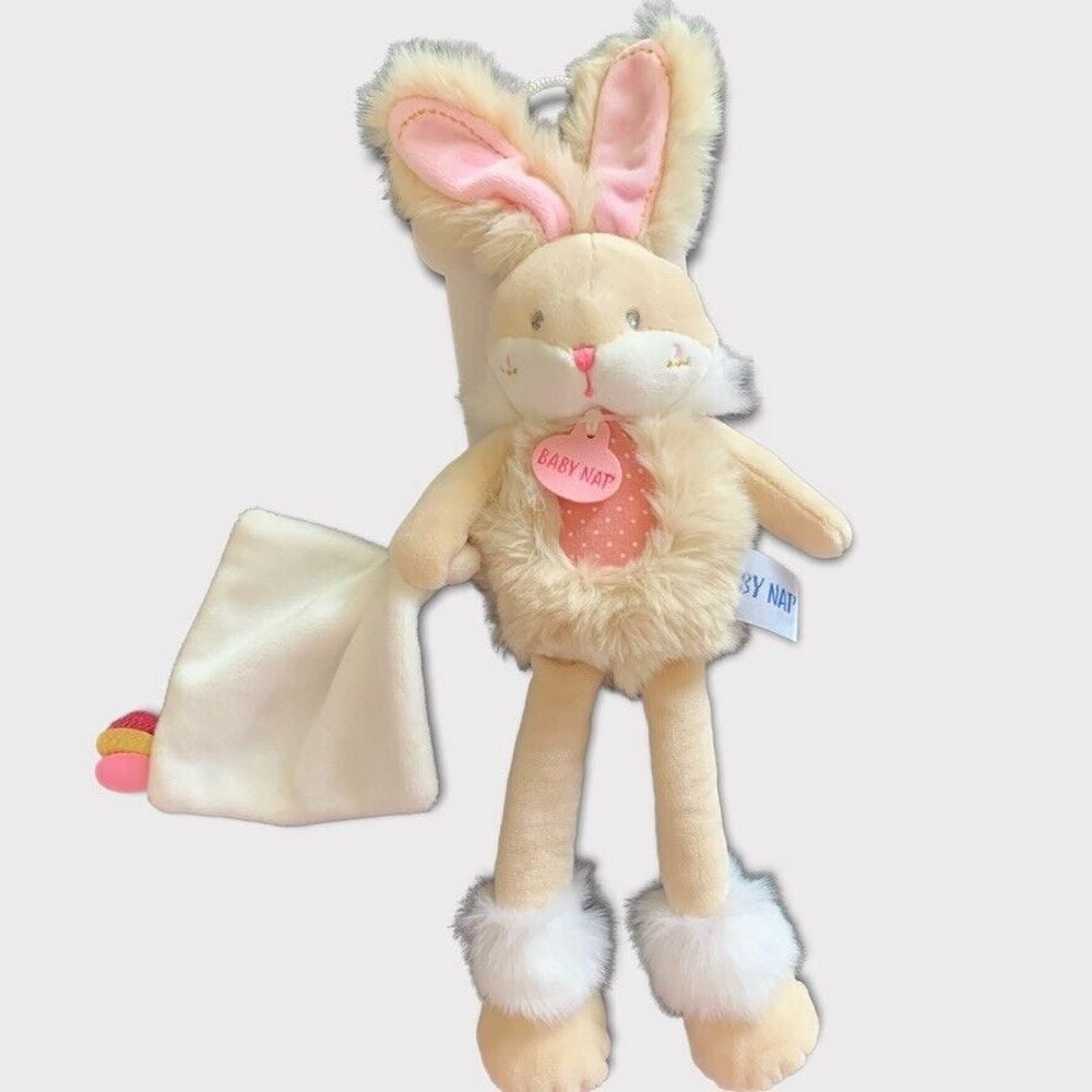 Baby Nat Doudou Κουνελάκι Εκρού Ροζ 29cm