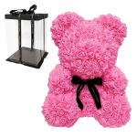 ROSE BEAR 25cm - ΑΡΚΟΥΔΑΚΙ ΑΠΟ ΦΟΥΞΙΑ ΤΡΙΑΝΤΑΦΥΛΛΑ ΣΕ ΠΟΛΥΤΕΛΗ ΣΥΣΚΕΥΑΣΙΑ ΔΩΡΟΥ